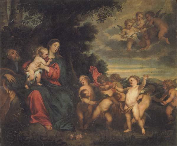Anthony Van Dyck The Rest on the Flight into Egypt Norge oil painting art
